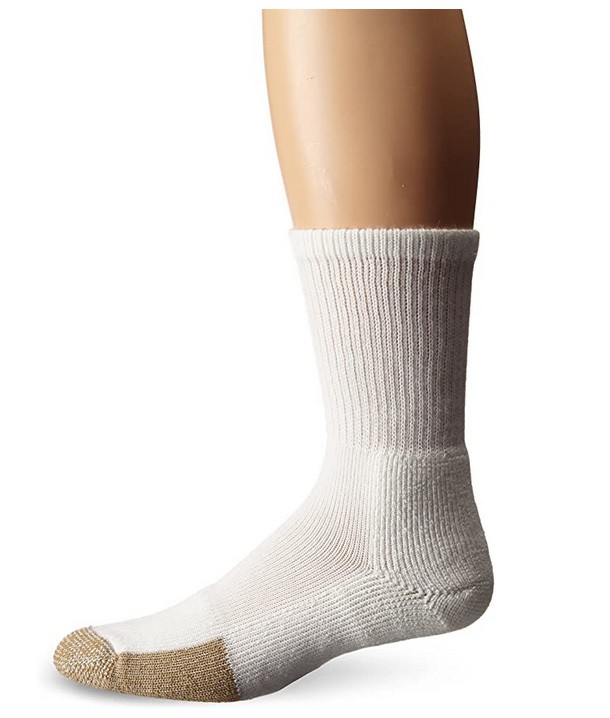 thorlos unisex b basketball thick padded over the calf sock, white, large 