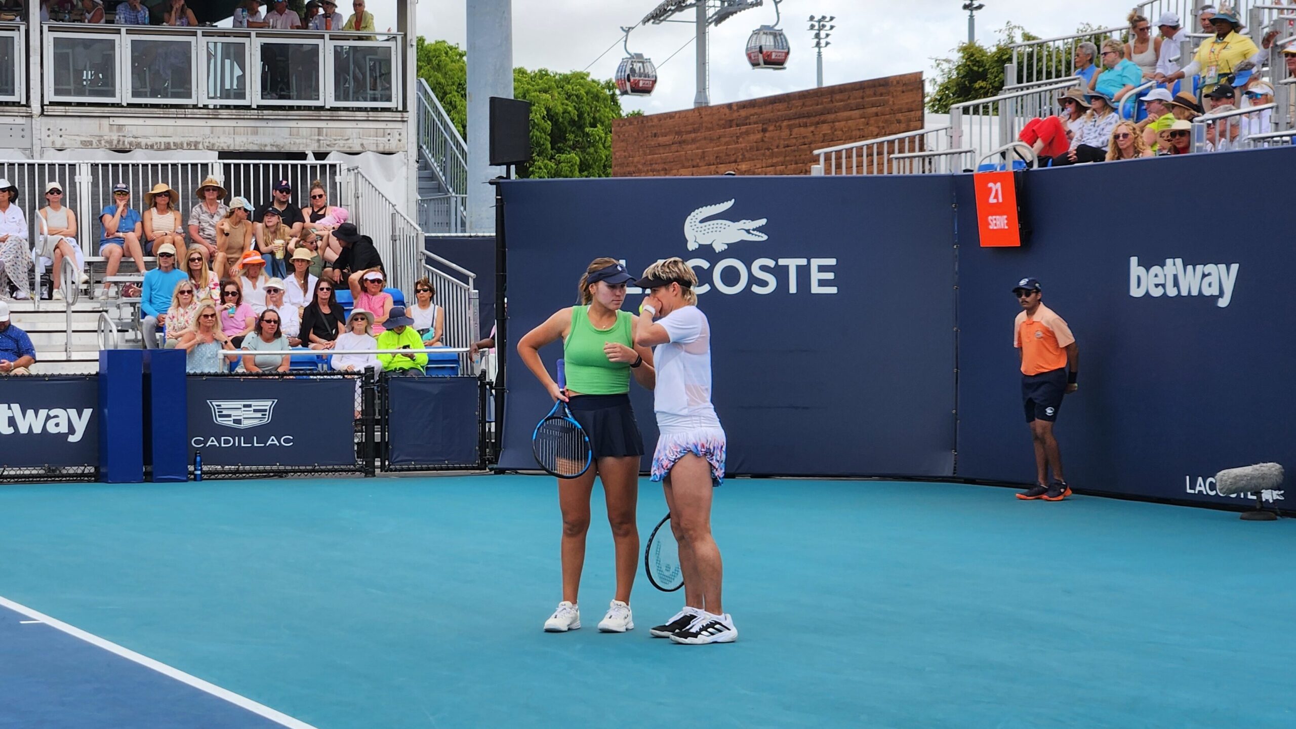 Bethanie Mattek-Sands and Sophia Kenin at the Miami Open