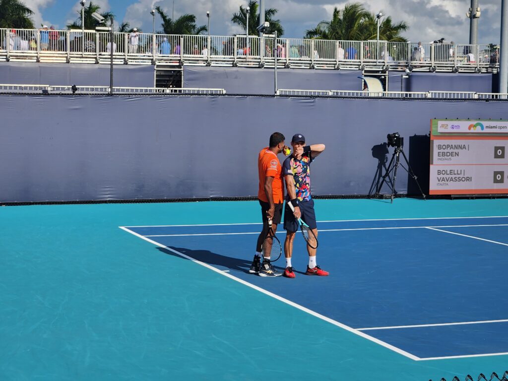 Rohan Bopanna and Matt Ebden at the 2024 Miami Open