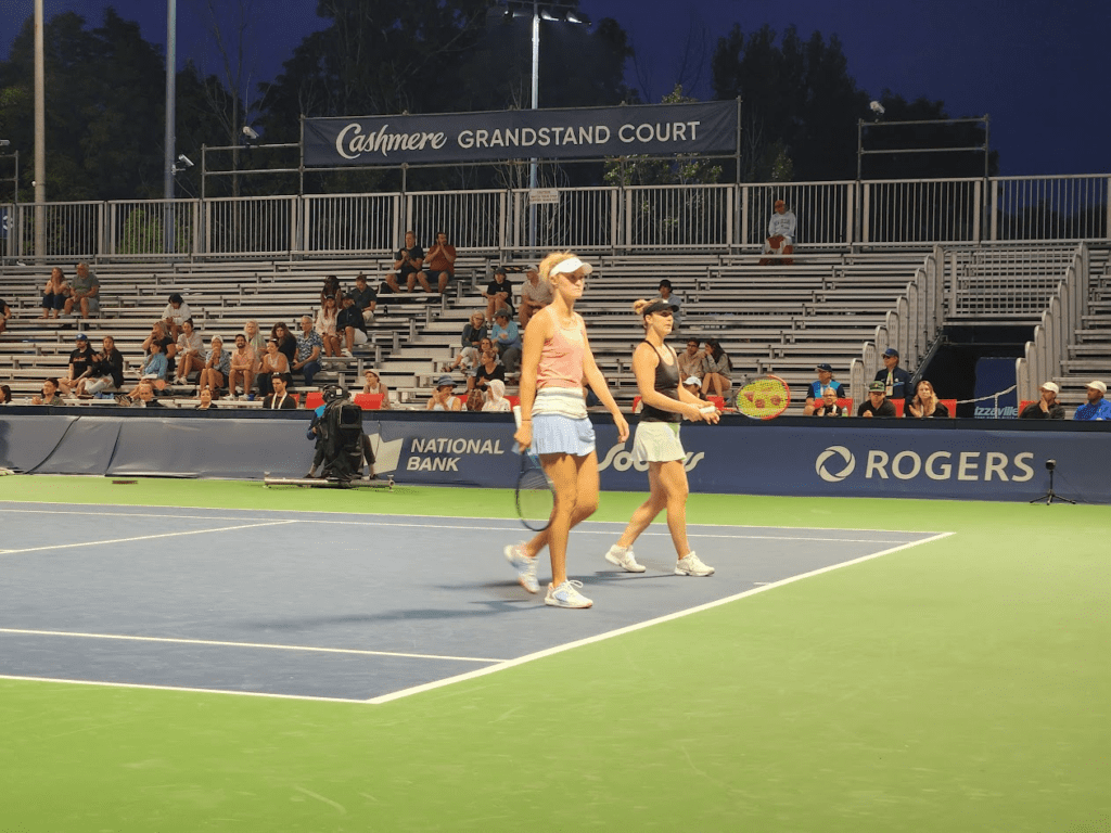 Erin Routliffe and Gaby Dabrowski at the 2024 National Bank Open