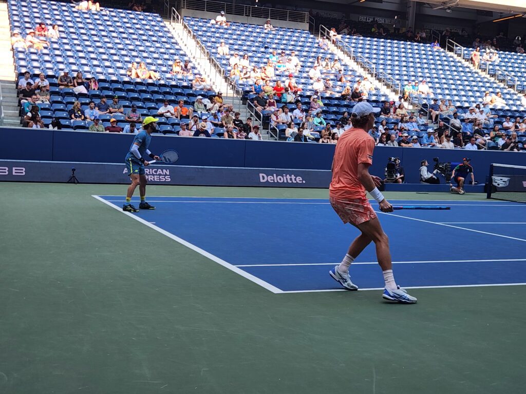 Max Purcell (near) and Jordan Thompson (far) at the 2024 U.S. Open